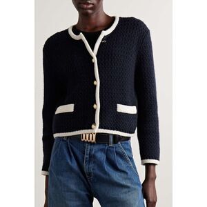 NILI LOTAN Perah wool jacket Dark Navy/Ivory size Large